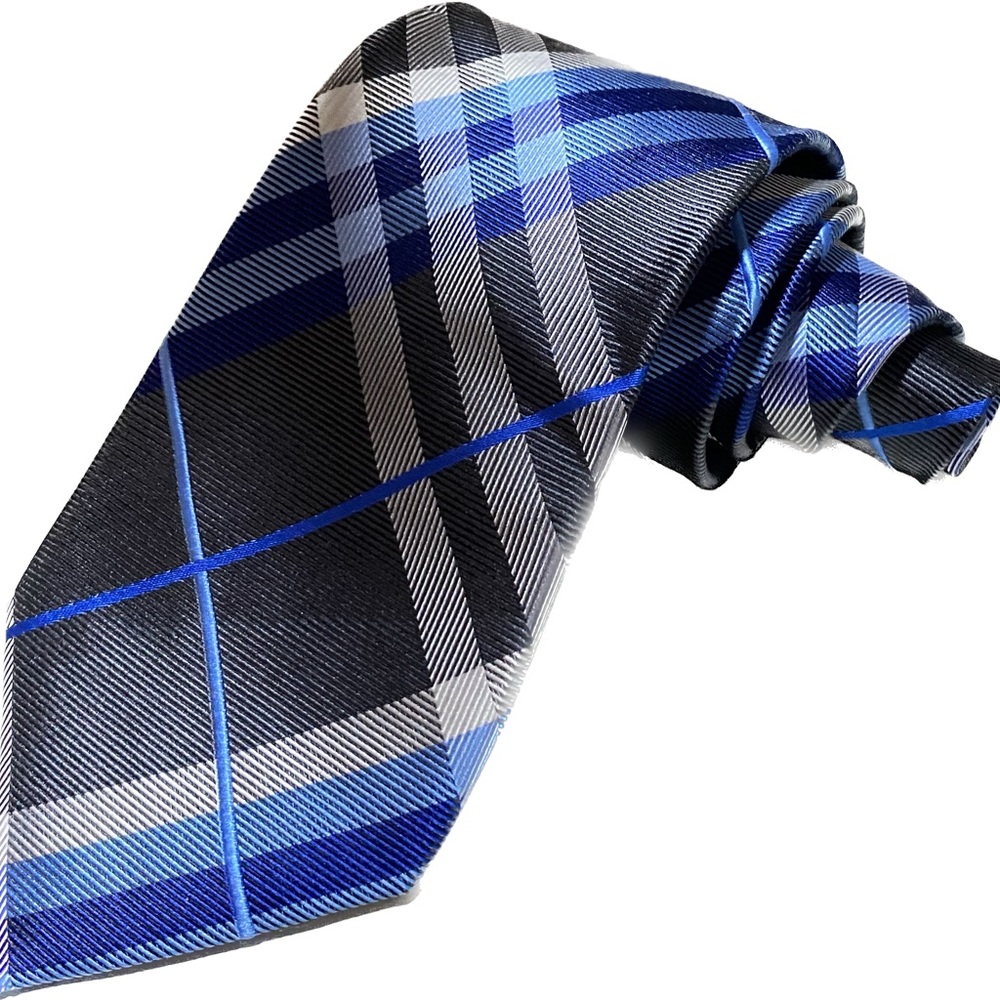 Geoffrey Beene Hand Made 100% Silk Tie Plaid Tie